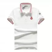 moncler tee shirt m-3xl pas cher polo badge embroidered isp blanc